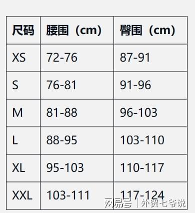 褲子尺碼對照表26